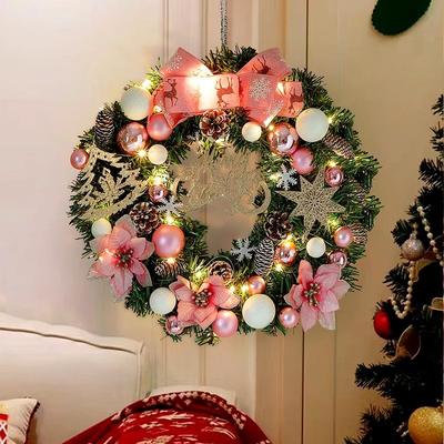 Garland Wreath Christmas Decorations Simulation Rattan Christmas Tree Hotel Shopping Scene Layout Door Hanging Wall Decoration Ornaments