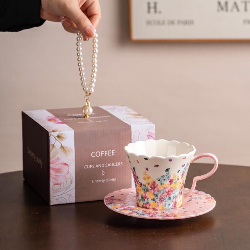 Yiceng Ceramic Coffee Cup and Saucer Set