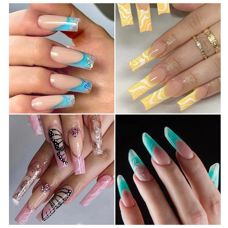 Matte Quick Building Nail Mold Tip Full Cover Dual Forms Nails Poly Nail Gel Extension Upper Mold Top False Tips Manicure Tools