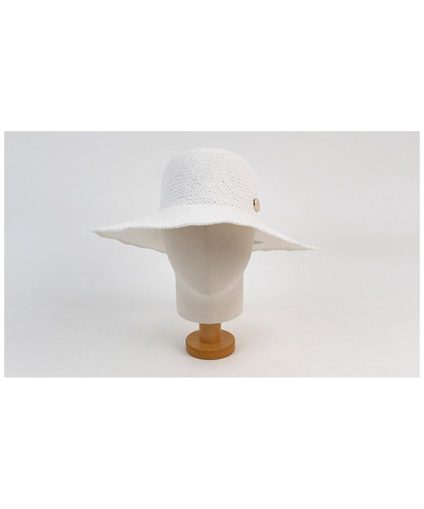Summer White Round Panama Hat