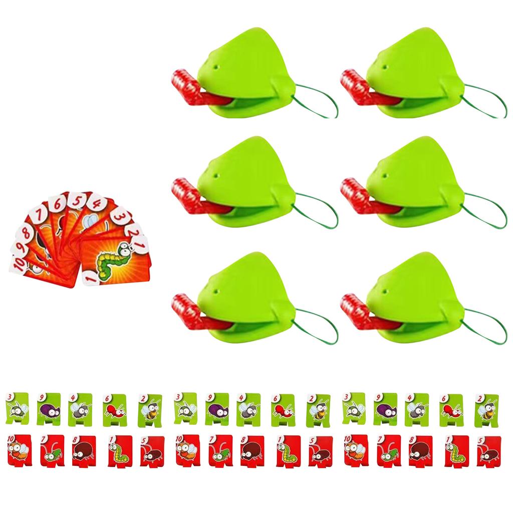 Tongue Shooting Game, Lizard Party Blower Masks With Blowing Tongue Game For Kids, Insect Cardboard Included