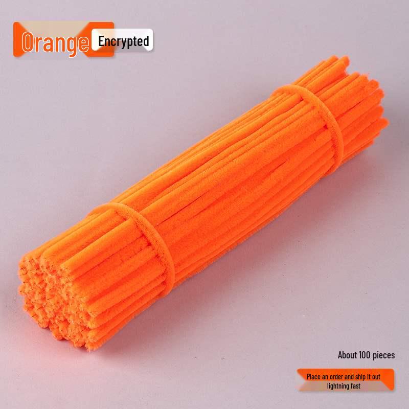 Encrypted Pipe Cleaners: Dense, Thickened 8mm White Strips with Mixed Colors for Handmade DIY Bouquets