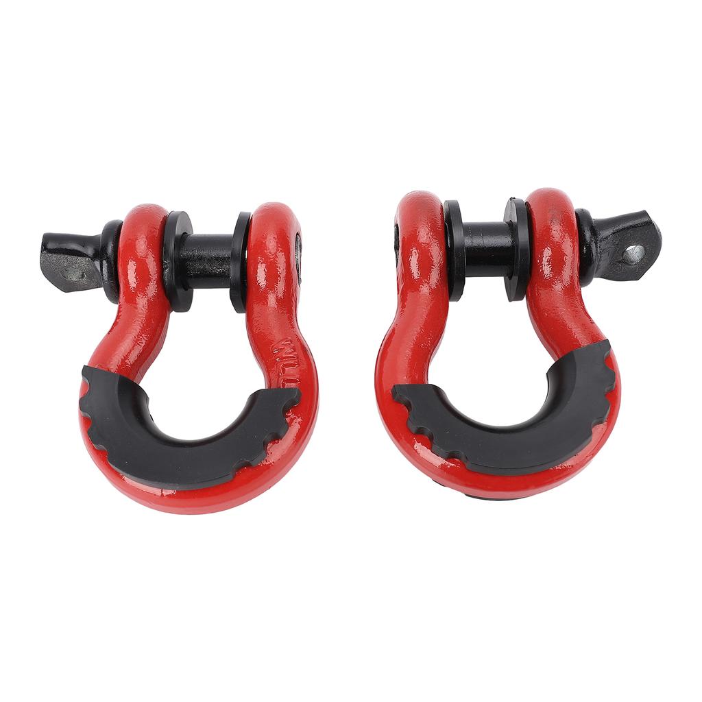 2 Pcs D Ring Shackle 34 Inch 8800 LBS Load Capacity Heavy Duty Carbon Steel Tow Shackle with