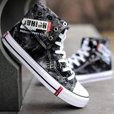 Herren Freizeitschuhe Blau Vulkanisierte Canvas Schuhe für Herren High Top Sportschuhe Atmungsaktiv Neue Herren Denim Schuhe