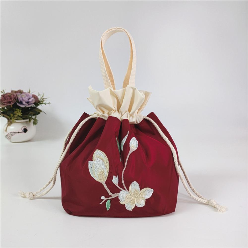 Retro Tradycyjny Chiński Styl Damskie Torby Hanfu Satyna Jedwab Kwiatowe Haftowanie Japońskie Kimono Kopertówka Kosmetyczna Torebka