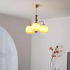 Vintage Medieval Solid Wood Chandelier: Bauhaus Style for Living Room, Retro Restaurant, or High-End Persimmon Bedroom