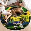 Neymar Round Area Rug,Carpet Rug for Living Room Bedroom Sofa Playroom Decor,Non-slip Floor Mat