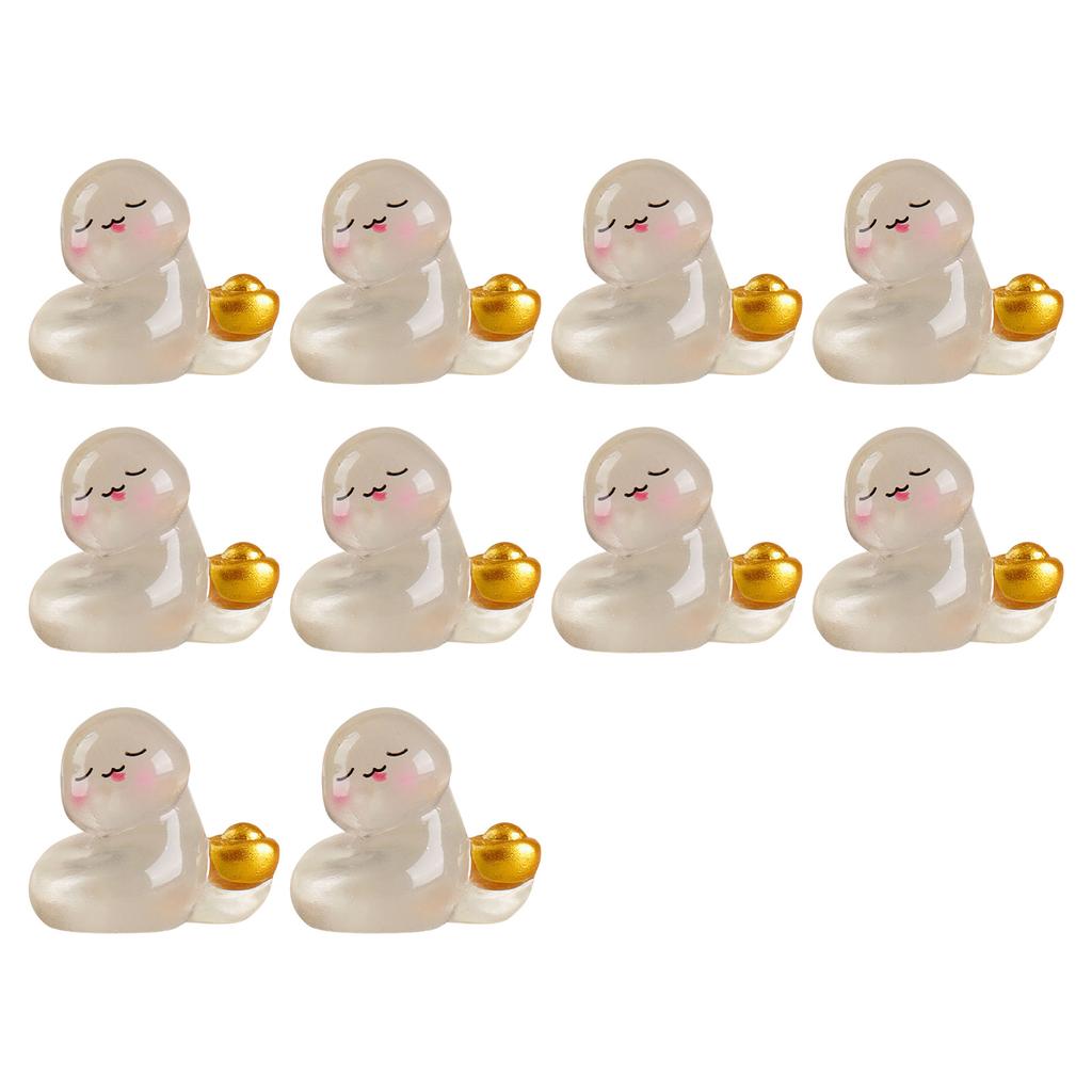 10Pcs Luminouses Snake Cartoon Glowing in Dark Snake Miniatures Bedroom & Living Room Decoration