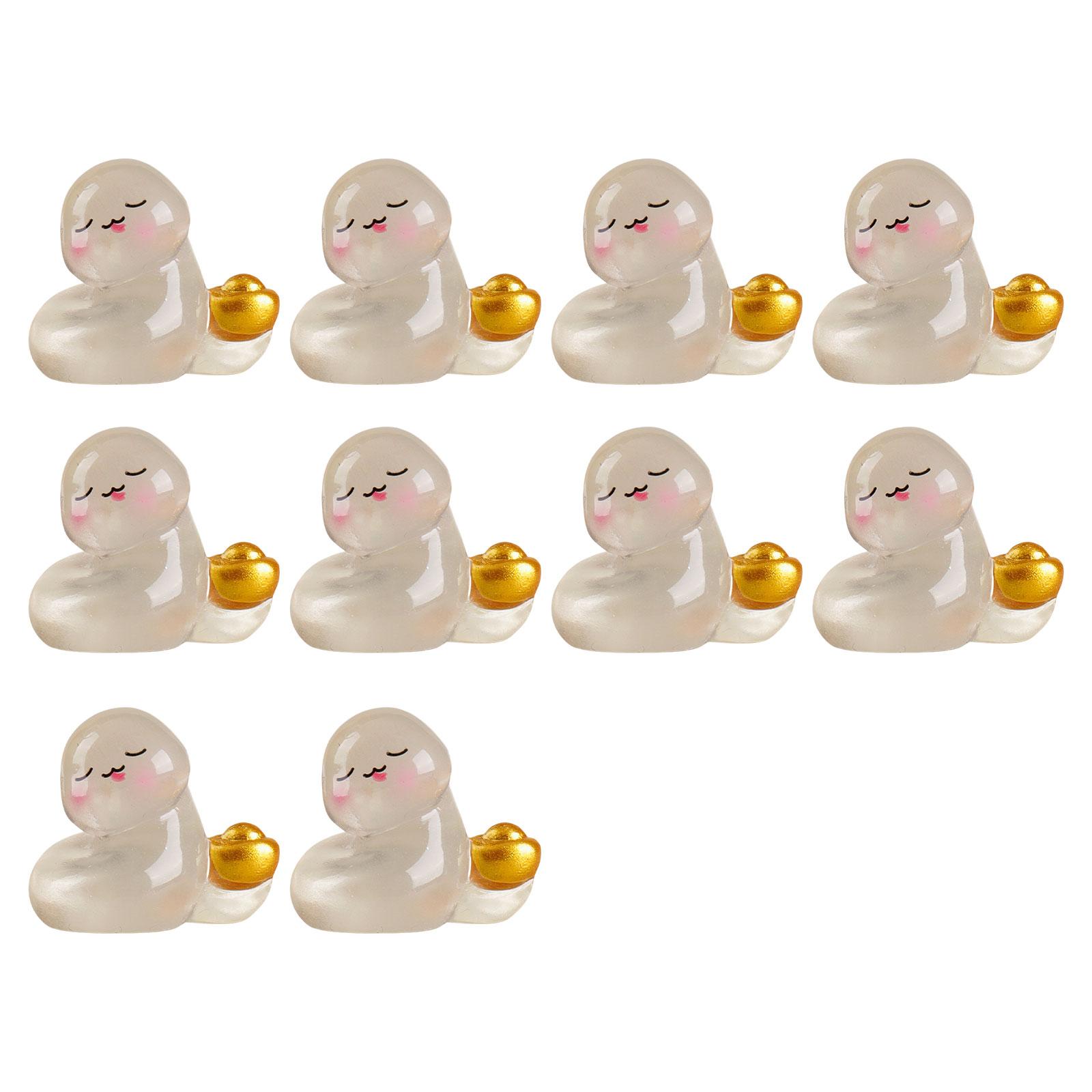 

10 шт. Мини-светящиеся змеи для дома, ландшафтного дизайна, смолы, поделки, светящиеся змеи для сада, аквариума, миниатюры A