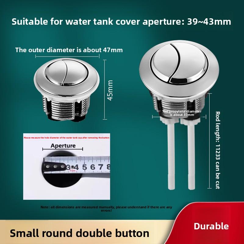 5PCS 38/48/58mm Universal Dual Flush Toilet Water Tank Button Round Valve Push Button Seat Water Tank Valve Bathroom Parts