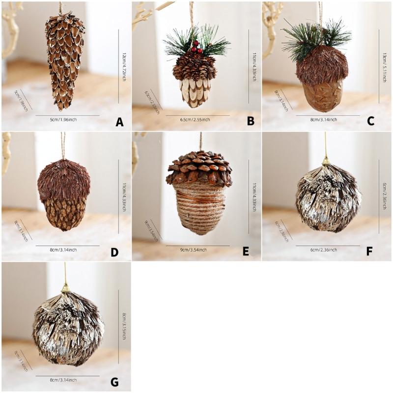 Piña Natural Decoración Navideña Colgante Adorno Festivo Duradero Para Decoración Navideña Interior y Exterior