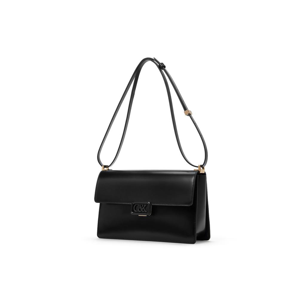 Charles & Keith Commuter Envelope Bag Small Square Bag Leather Crossbody Bag Medium Women Bags Black Nude SL2-20271320