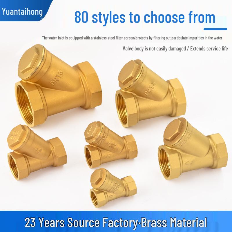 High-Pressure Brass Y-Type Ball Valve Water Pump Filter