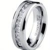 1Pc Fashion Niche Beveled Complex Engraved Synthetic Zircon Ring