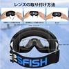 AirsFish New Ski Goggles [8 Pairs of Powerful Magnets & Buckle Fastening, Magnetic Interchangeable Double Lenses] Snowboard Goggles with Triple Anti-F
