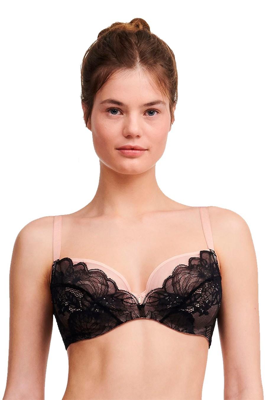 

Бюстгальтер з м якою чашкою Chantelle (95850) 85E прозорий колір чорний