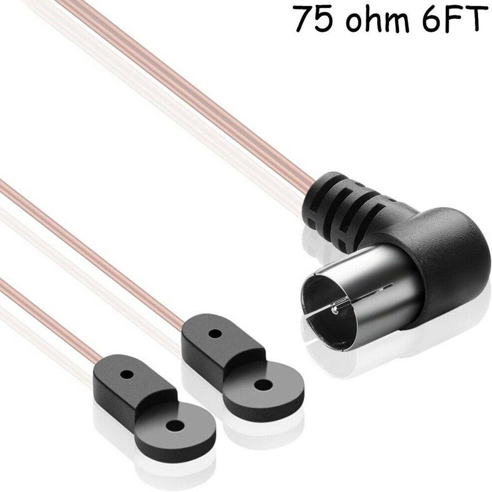 88-108MHz FM Radio Antenna 75 Ohm Dipole Indoor Antenna HD Aerial Receiver PAL To F Female Jack RF Coax Adapter Connector