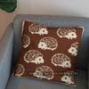 2D Hedgehogs And Stars Pattern Pillow Cover Pattern Cushion Cover Suitable For Sofa Bedroom Car Pillow Cover
