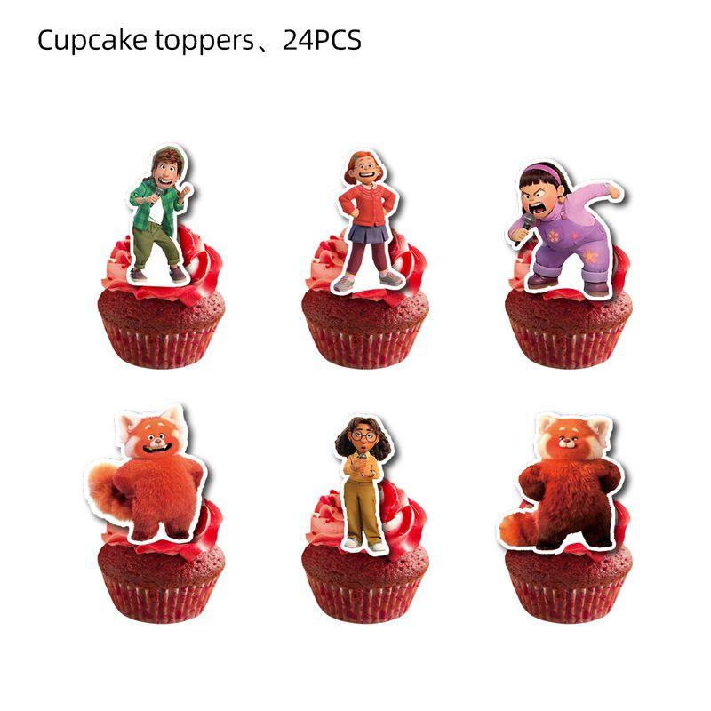 Red Birthday Turning Party Cartoon Decorations Banners Cake Topper Balloon Set