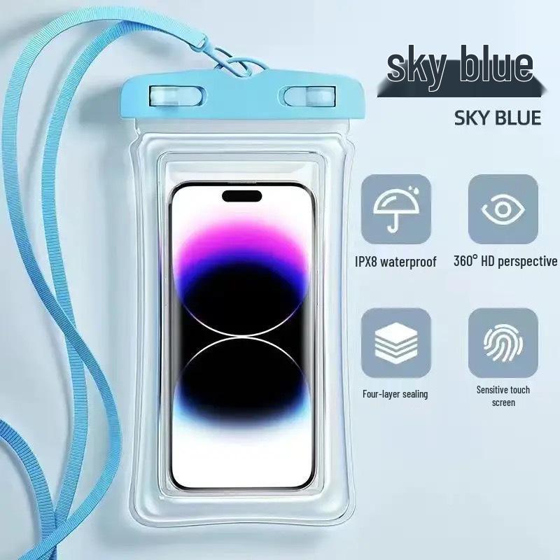 Waterproof Touchscreen Phone Pouch for Swimming, Diving, and Delivery Riders