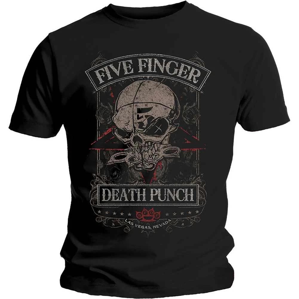 Men s Five Finger Death Punch Wicked Slim Fit T-shirt Medium Black XXXL