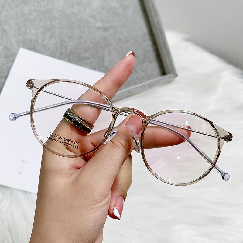

Оправа очков с защитой от синего света, простая оправа очков для мужчин и женщин для близорукости, круглая маленькая оправа Tr Frame очки M8062 шампанского