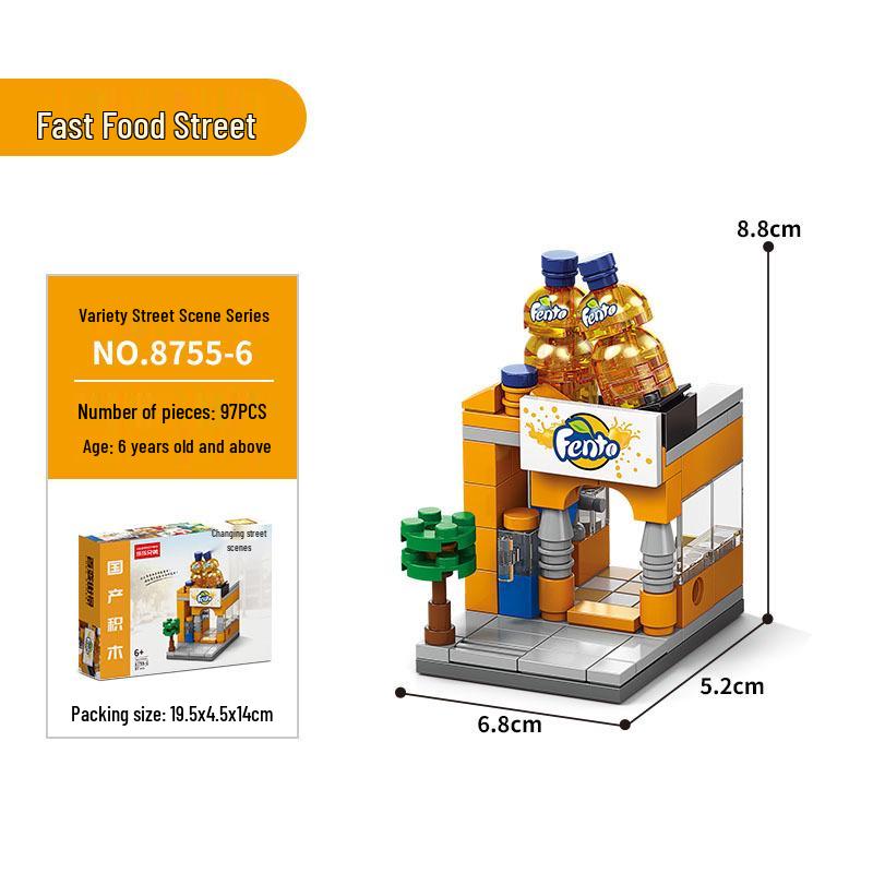 Lele Brothers Educational Street View Serie Blocuri de Construcție Compatibile Lego 8974