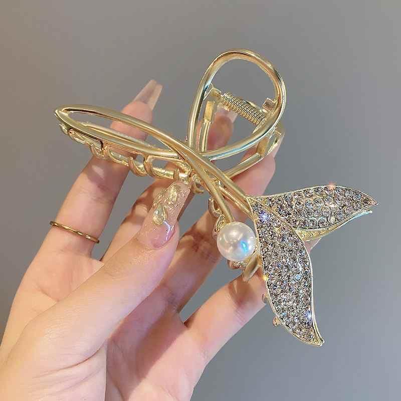 Alloy Womens Back-of-Head Grabber Large High-End Hair Claw Clip Summer 2026 Shark Clip Headpiece Japan and Korean Style