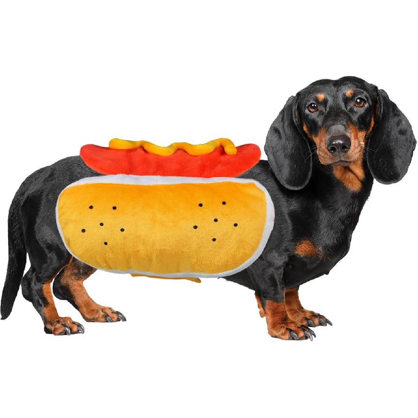 Dog Halloween Costumes Funny Pet Dogs Hot Dog Costume for X-Small Small Medium Dogs Cats Pets (Medium) Large