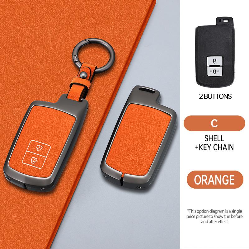 

Zinc Alloy Leather Car Remote Key Case Cover for Toyota Prius 30 Alpha Aqua Land Cruiser Auris for Lexus LC 200 2012 2013 2014