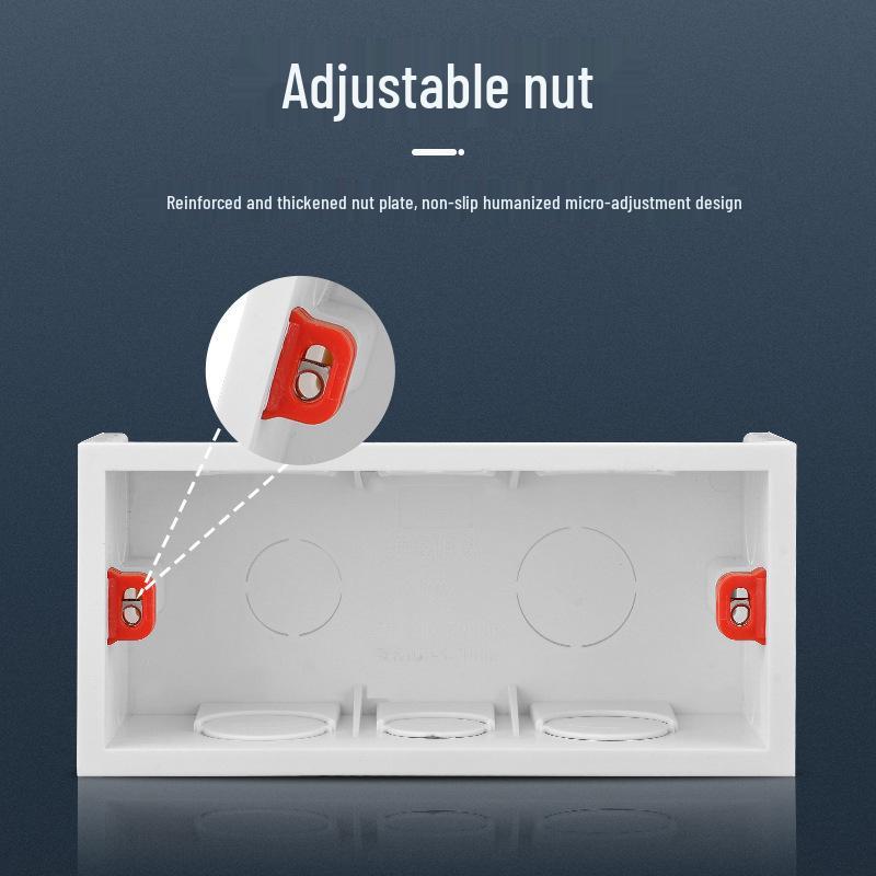 Scatola da incasso per cablaggio elettrico: Scatola di Derivazione per Interruttori e Prese Tipo 118, a Due, Tre o Quattro Posti