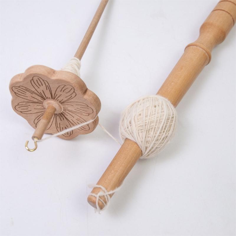 Filatoio a Goccia a Forma di Fiore Strumento per Filatura a Mano con Bastoncino Avvolgitore Strumento Pratico per Filo Materiali per Artigianato per Cucito