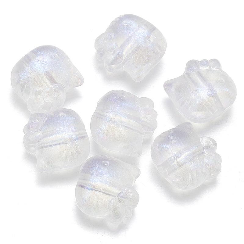 Laserbeschichtete Acryl-Herz- und Blumenperlen für DIY-Armbänder