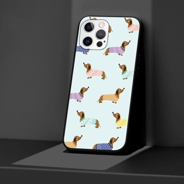 12 Pro Max Dachshund Iphone 12 Case Kjøp Dachshund Dog Love Black