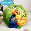 Custom Name Little Yellow Bear and Friends Umbrella, 8-Rib Folding Umbrella, Lightweight Portable Design for Lovers, Friends, Perfect Gift for Birthda