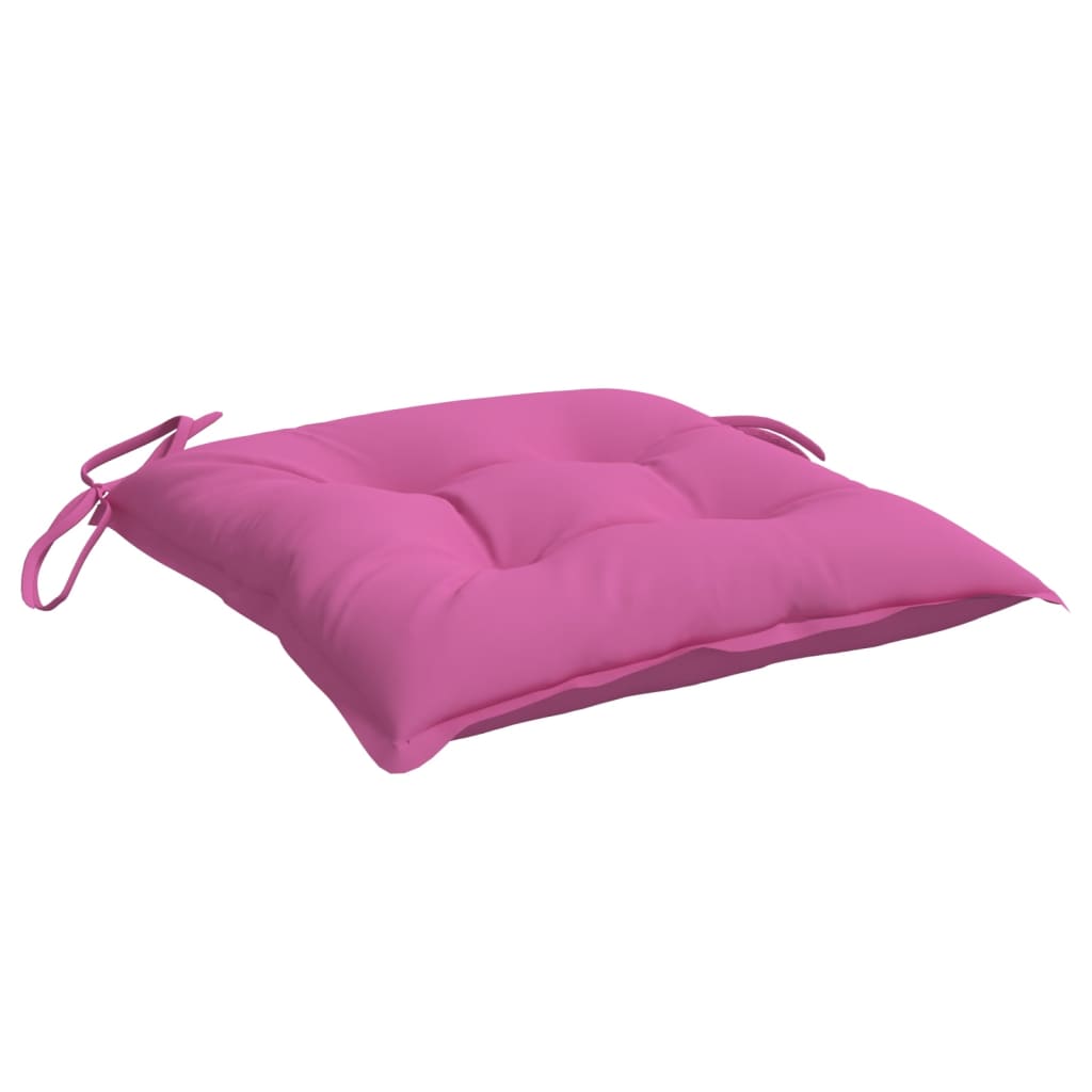 Chair Cushions 2 Pcs. Pink 40x40x7 cm Fabric