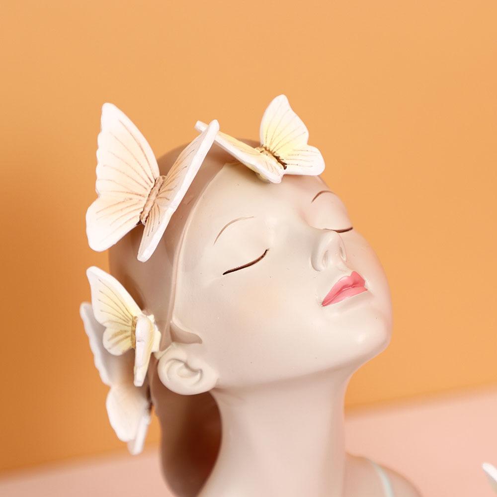 Nordic Handmade Light Luxury Girls Resin Crafts Ins Ornaments Living Room Home TV Cabinet Desktop New Decoration