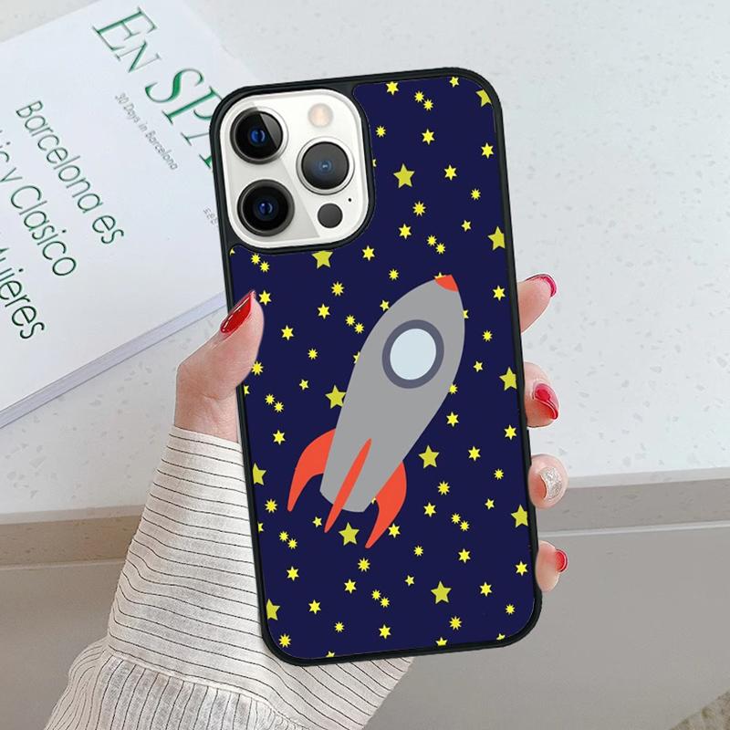Cartoon Rocket Phone Case cover For iPhone 17 Air 15 16 16e 14 13 Pro Max Coque 12 11 Pro Max For Apple PLUS fundas