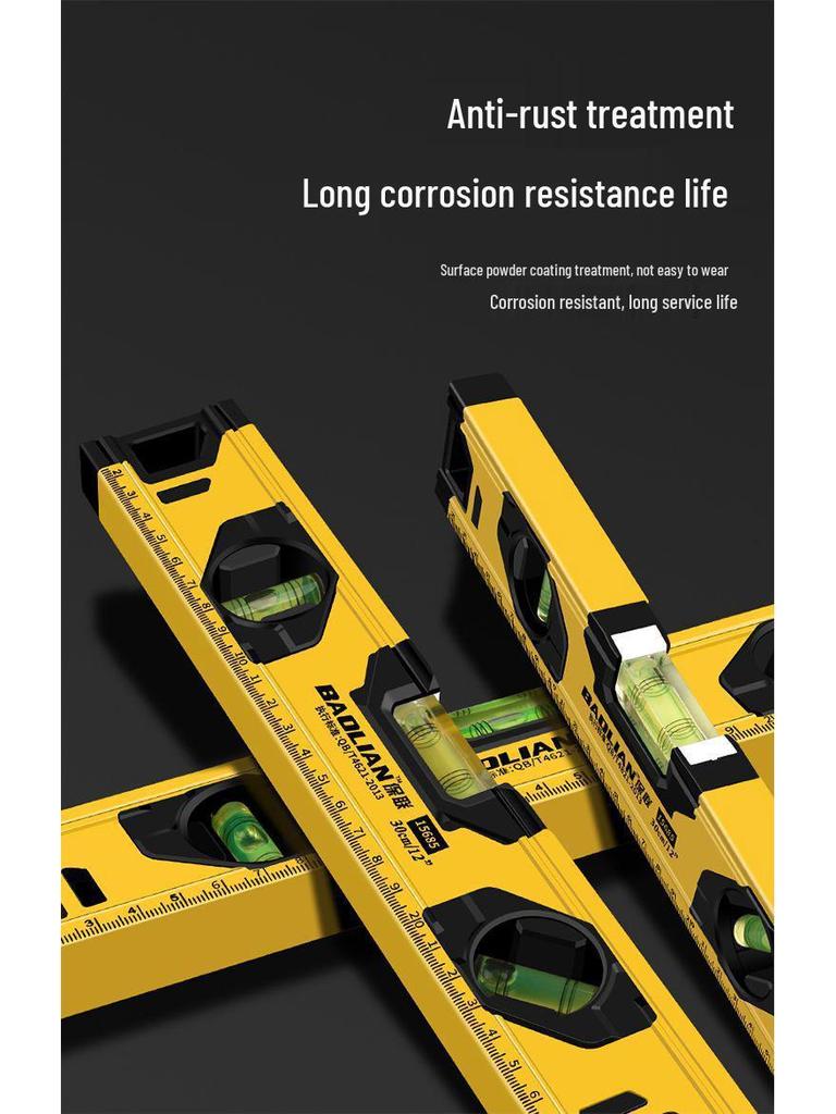 High Precision Magnetic Aluminum Bubble Level - Drop-Proof Household Tool