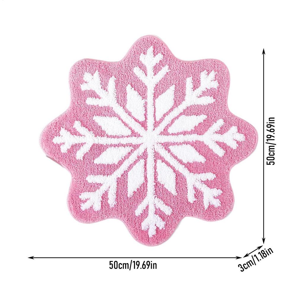 Christmas Bath Mat Snowman Rug Non-slip Cute Cartoon Tree Snowman Design Soft Floor Pad For Toilet Area Shower Bathtub House