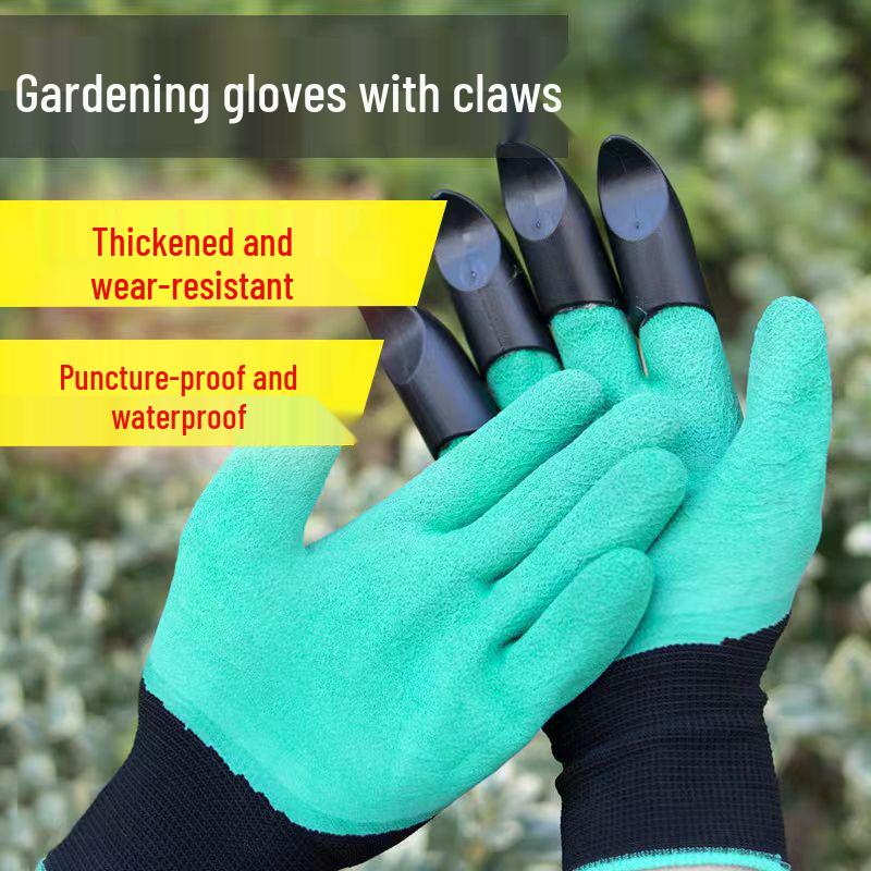 Non-Slip Stab-Proof Gardening Gloves with Claws for Digging, Planting, and Weeding
