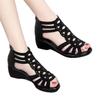 New Soft Leather Shoes Soft-soled Mom Shoes Sandals Wedge Heels and Women's Shoes