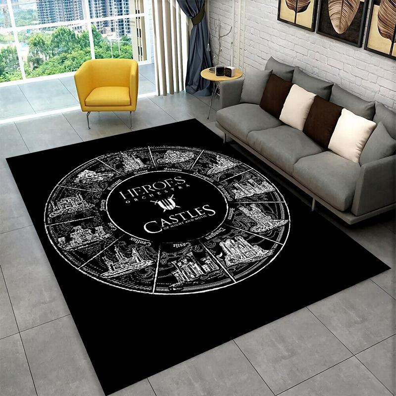 

Retro Heroes of Might and Magic Map Game Carpet Rug for Bedroom Living Room Sofa Playroom Doormat Home Decor,Area Rug Non-slip 40x60cm