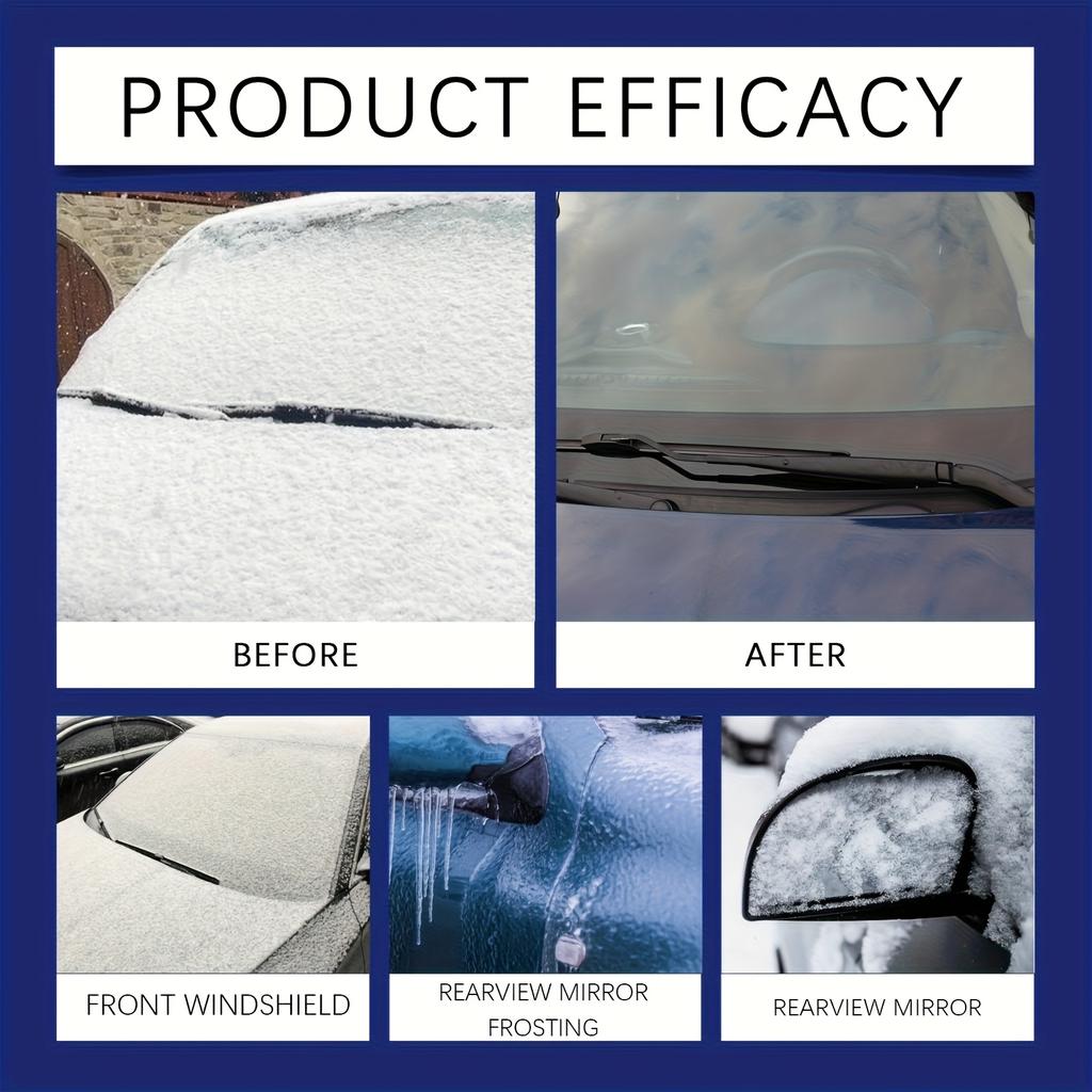 Car Glass Snow Melting Agent Winter Windshield Window Household Glass Defrosting and Snow Melting Spray Quickly Defrost, Melt Snow and Ice Protect Y