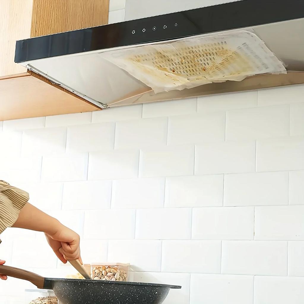 1pc-Range Hood Oil Suction Paper Filter Film Range Hood Kitchen Oil Smoke Prevention Sticker Filter Screen Oil Cover