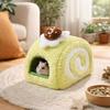 Warm Hamster Cake Nest Cute Soft Plush Hamster Cage Multi-Functional Swiss Roll Shape Bird Hiding House Autumn Winter