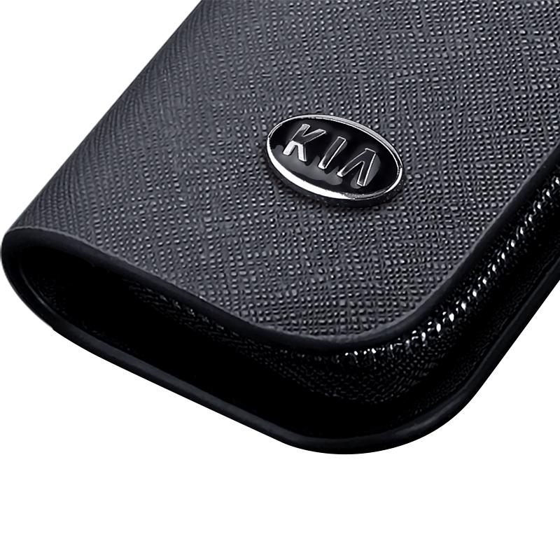 Leather Car Styling Key Holder Keychain Storage Bag Auto Accessories For Kia Sportage Rio Cerato Sorento K8 Ceed K3 Soul Picanto lfgv60