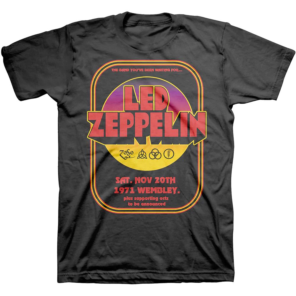 Led Zeppelin 1971 Wembley Unisex T-Shirt Special Order L