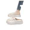 2025 New Thick-soled Heightening Half-slippers Women's Summer Outer Wear Hollowed-out One-pedal Roman Bag Head Sandals Woven Slippers