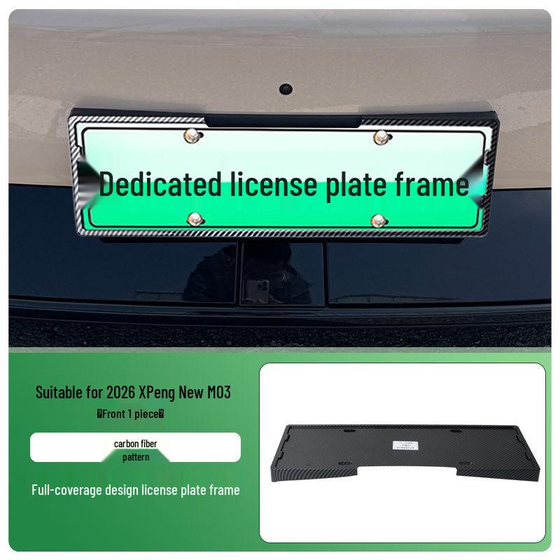 XPeng M03 2026 Green Plate Frame - New Energy, Full Edge, New Regulation Compatible